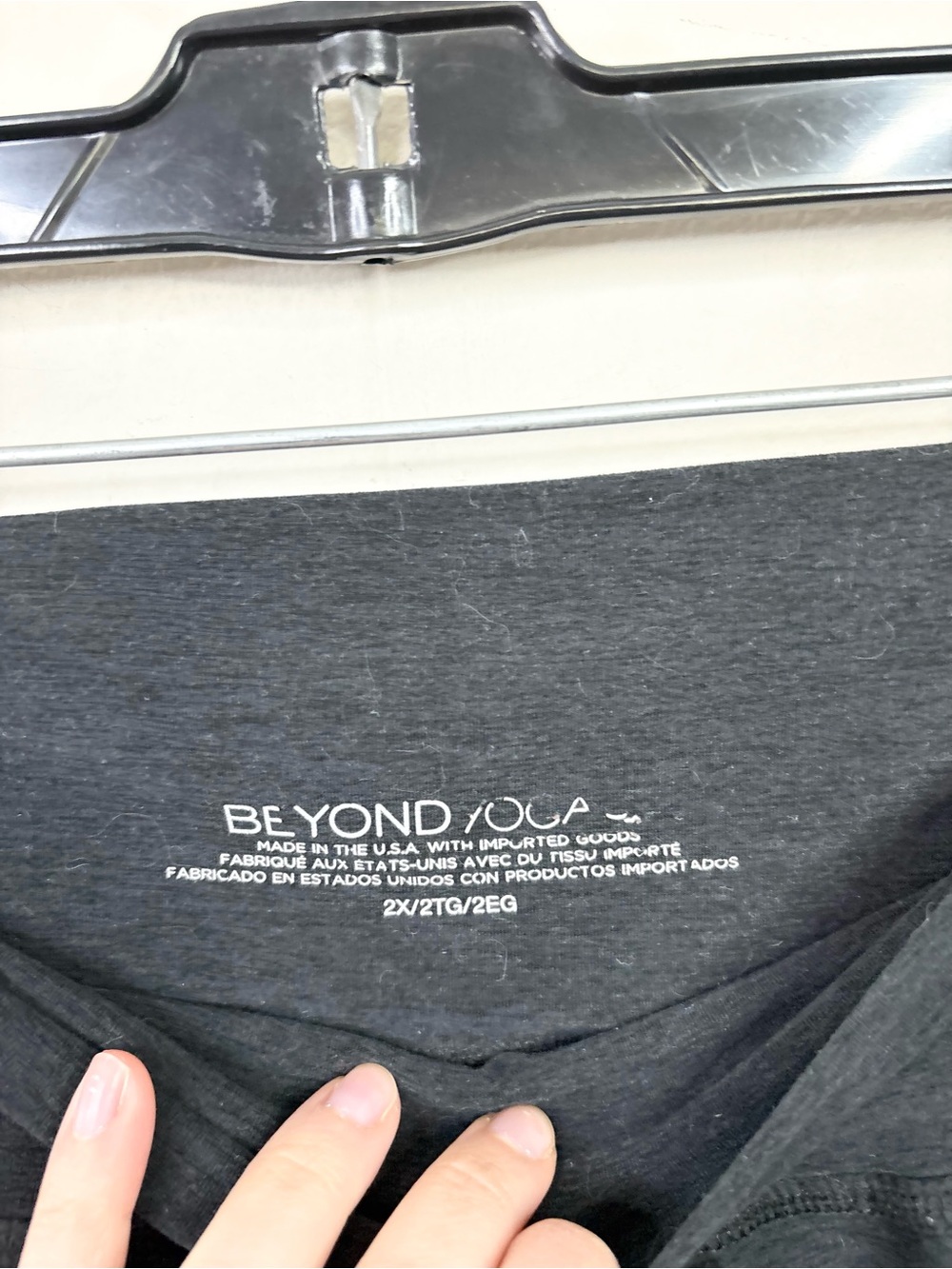 Beyond Yoga black grey darkest night midi jogger pants pull on buttery soft 2X - Picture 4 of 5